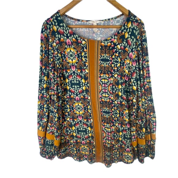 Matilda Jane Tops - Matilda Jane women's Long Sleeve peasant Blouse top Sz M floral Boho Gypsy